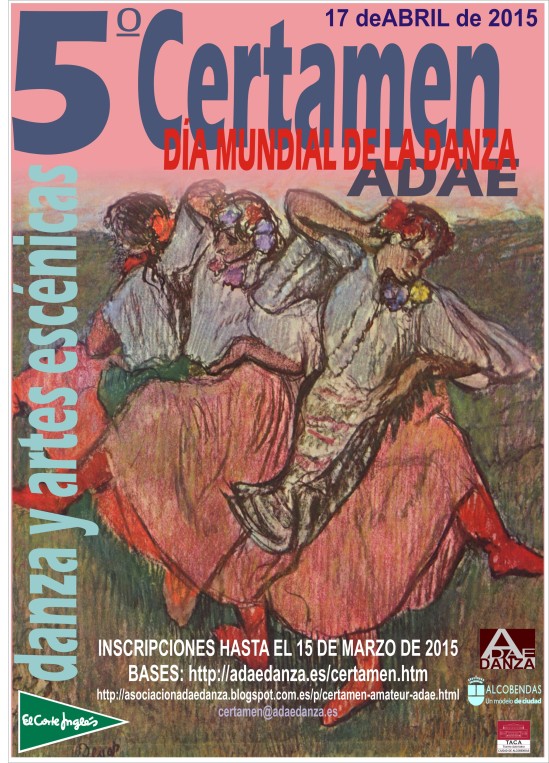 Convocatoria del V Certamen de Danza i Artes Escénicas ADAE, en conmemoración del Dia Mundial de la Danza